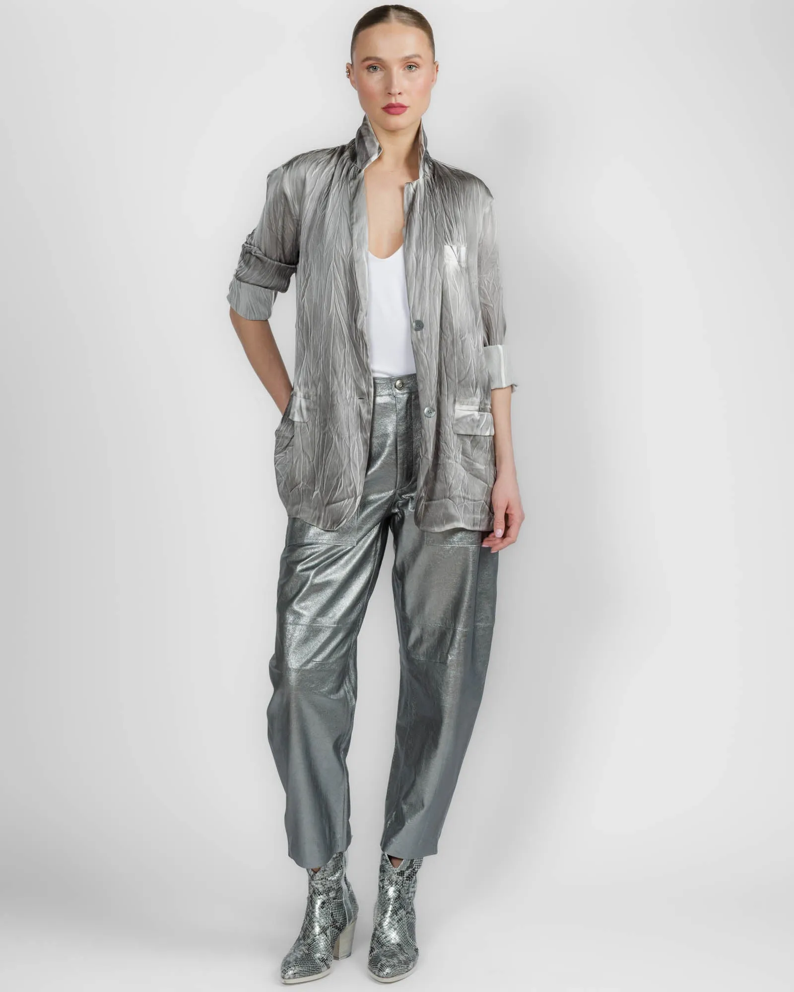 Crumpled Effect Jacket sold by TNT Fashion product image thumbnail 2