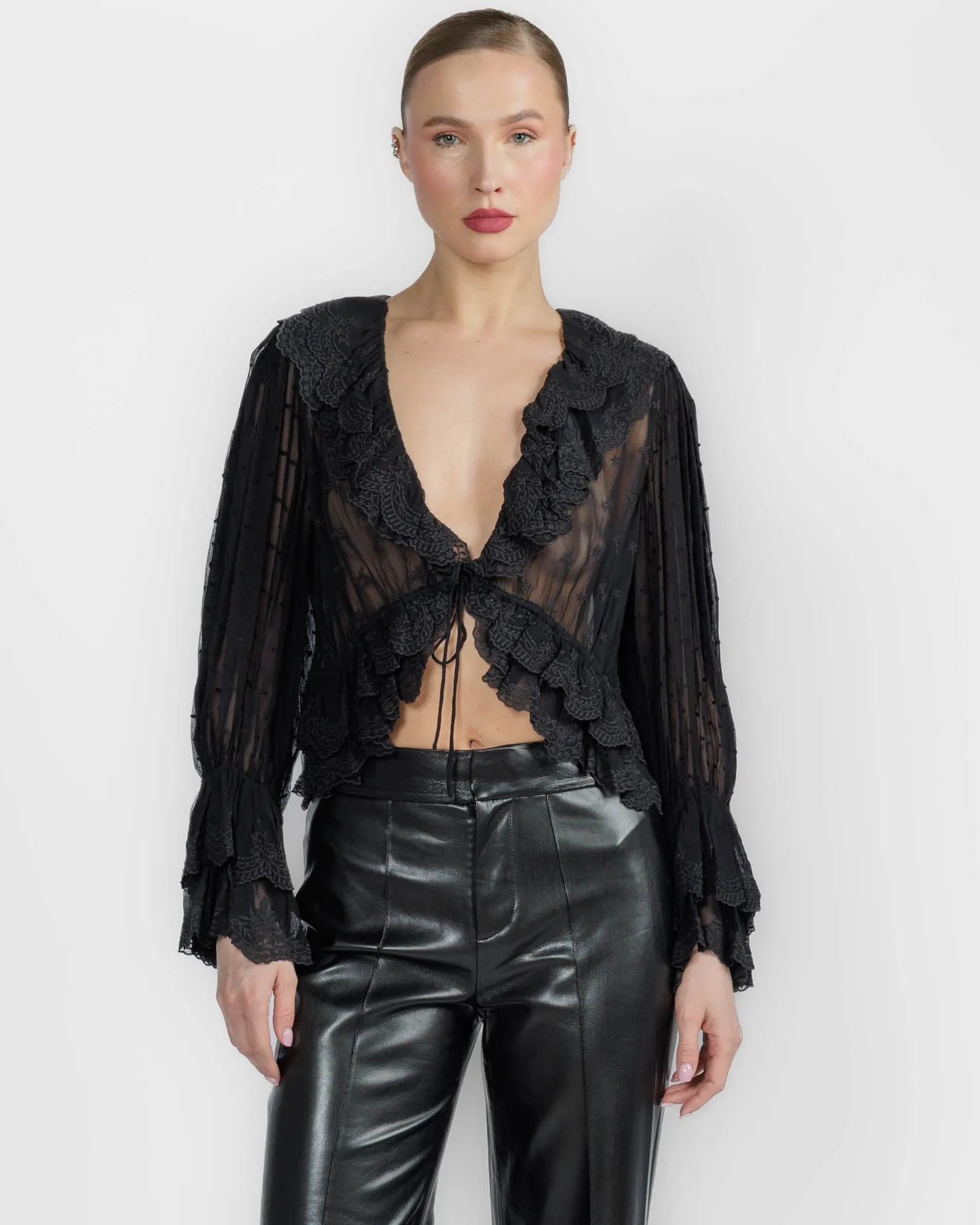 Tenney Ruffle Top sold by TNT Fashion