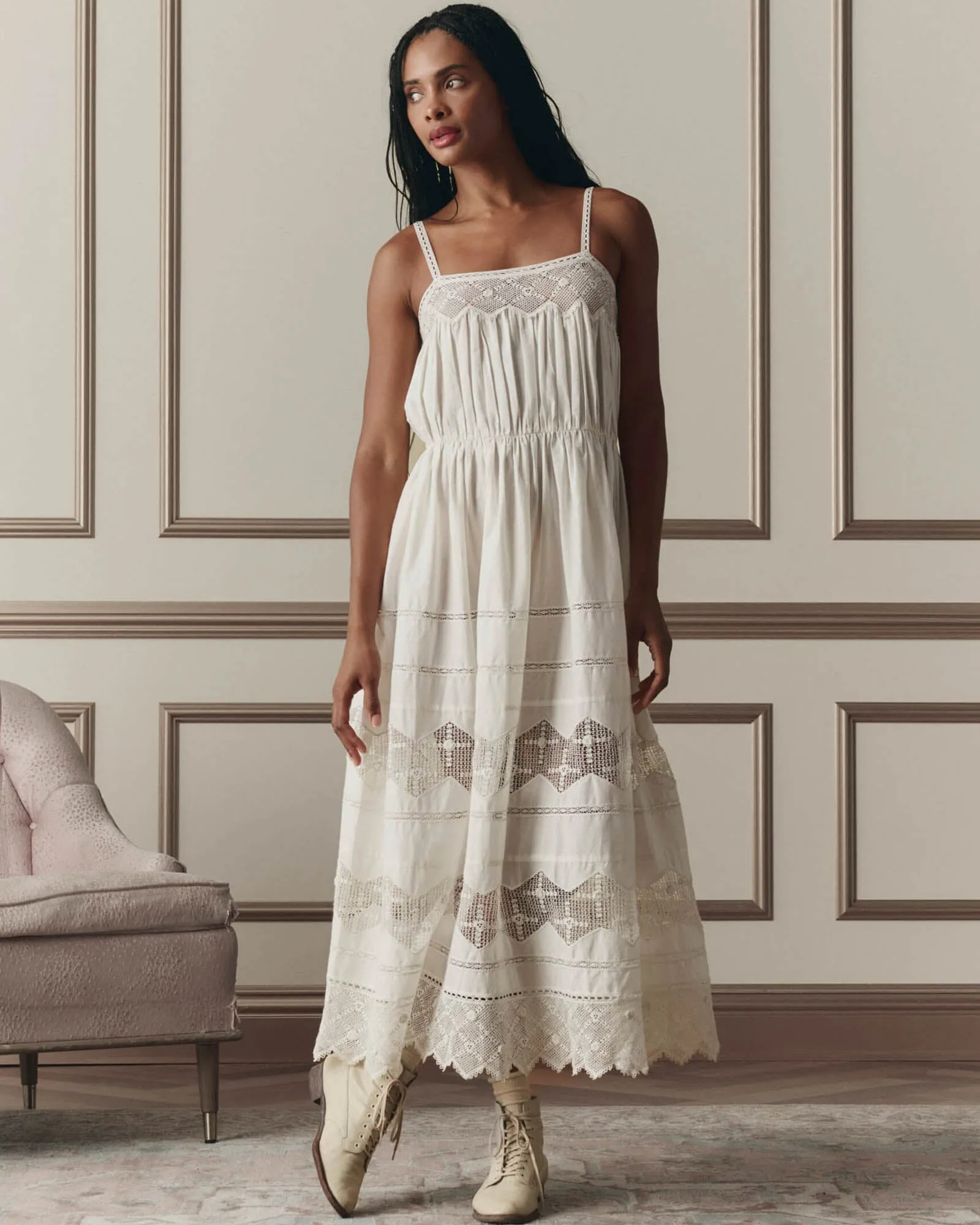 Rosette Crocht Dress sold by TNT Fashion