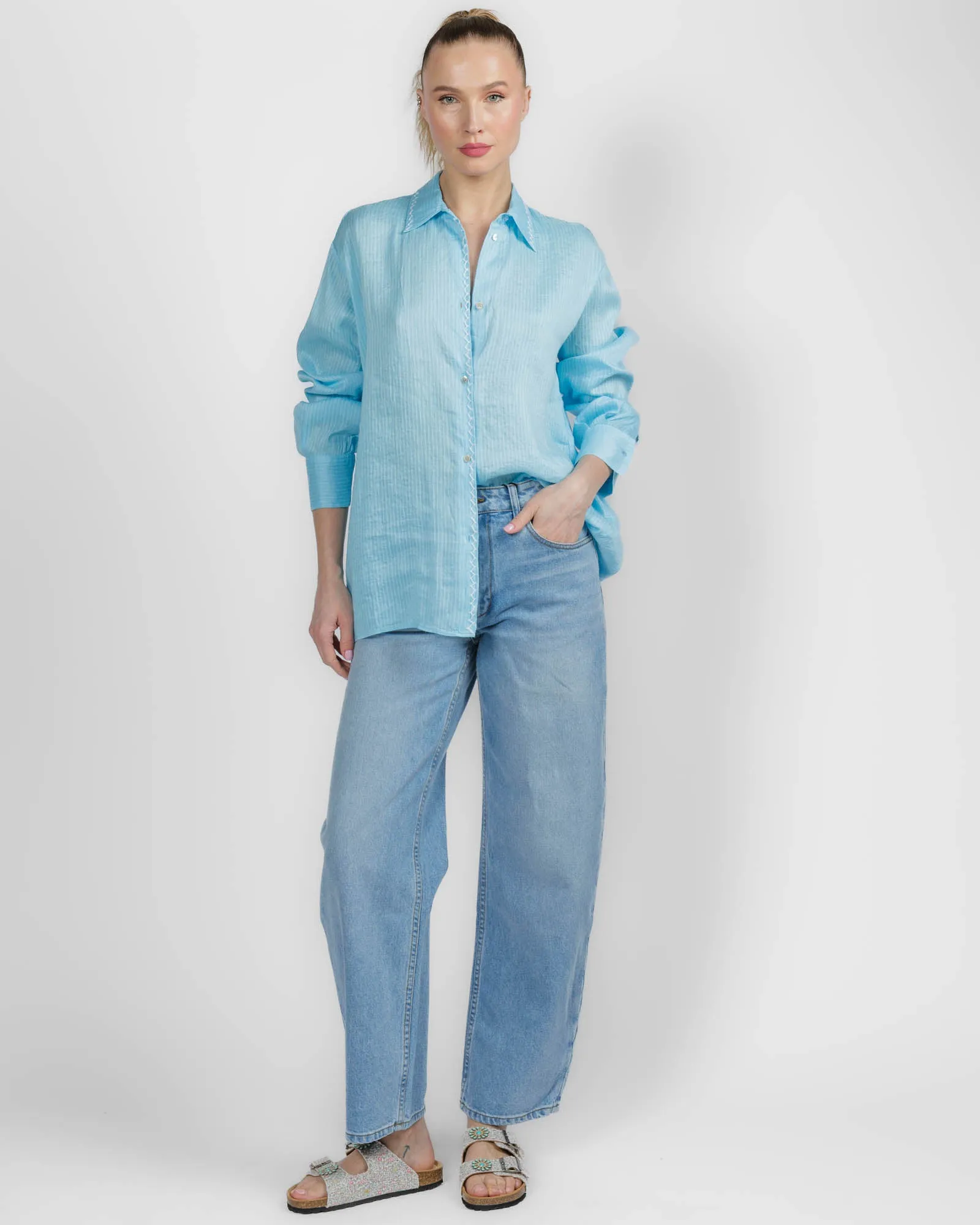 Pinstripe Shirt sold by TNT Fashion product image thumbnail 2