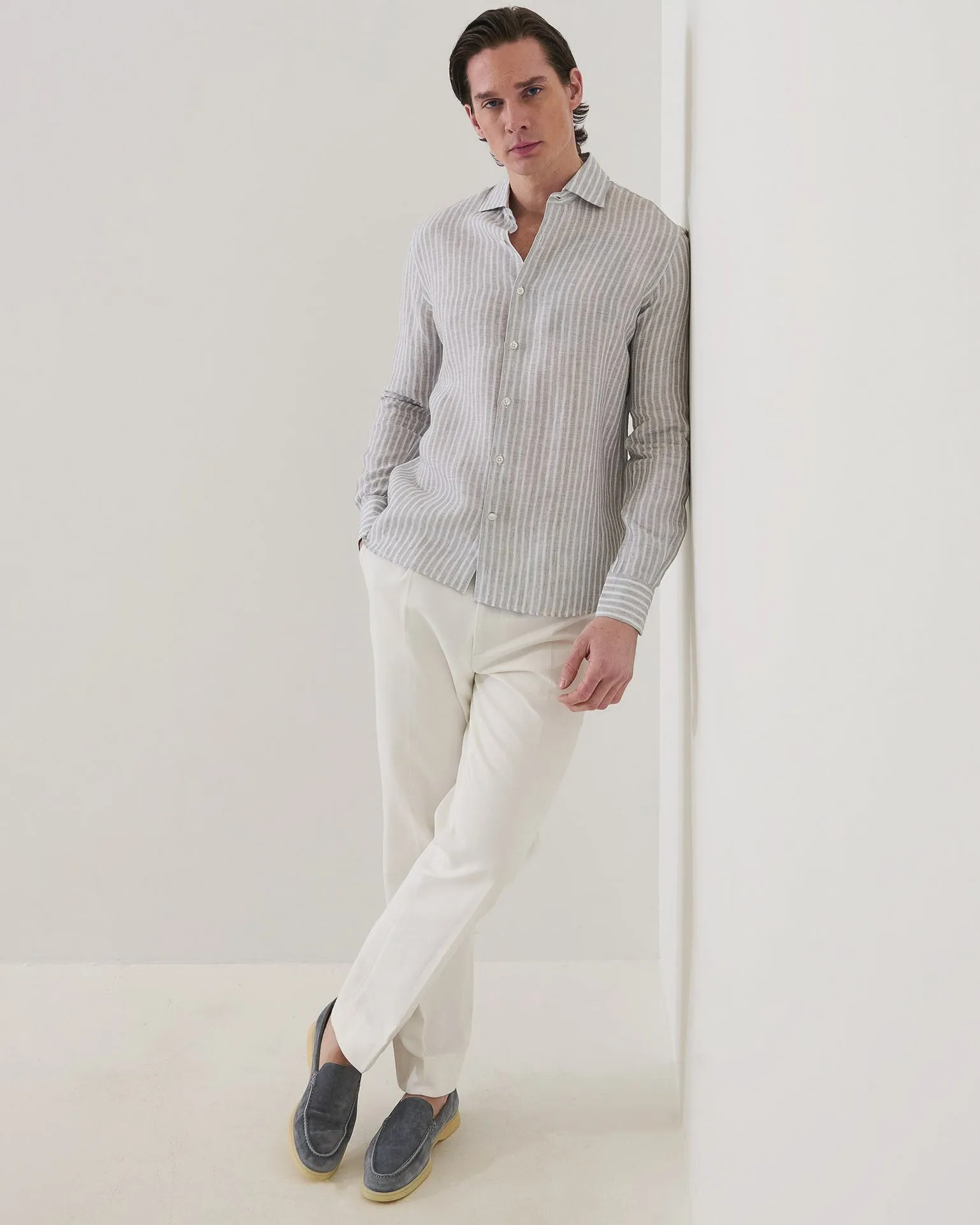 Striped Linen Shirt sold by TNT Fashion product image thumbnail 2