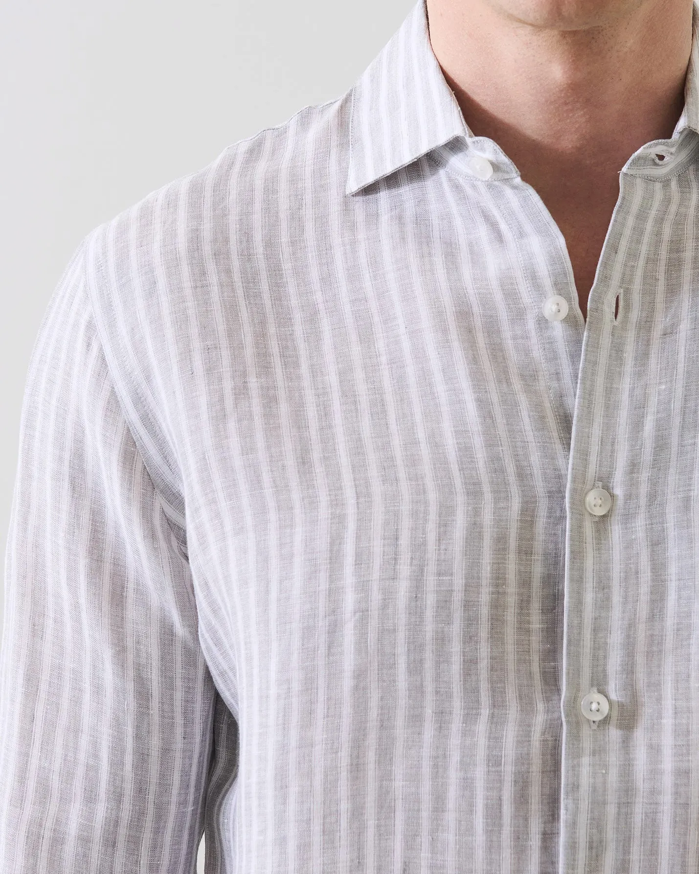 Striped Linen Shirt sold by TNT Fashion product image thumbnail 5