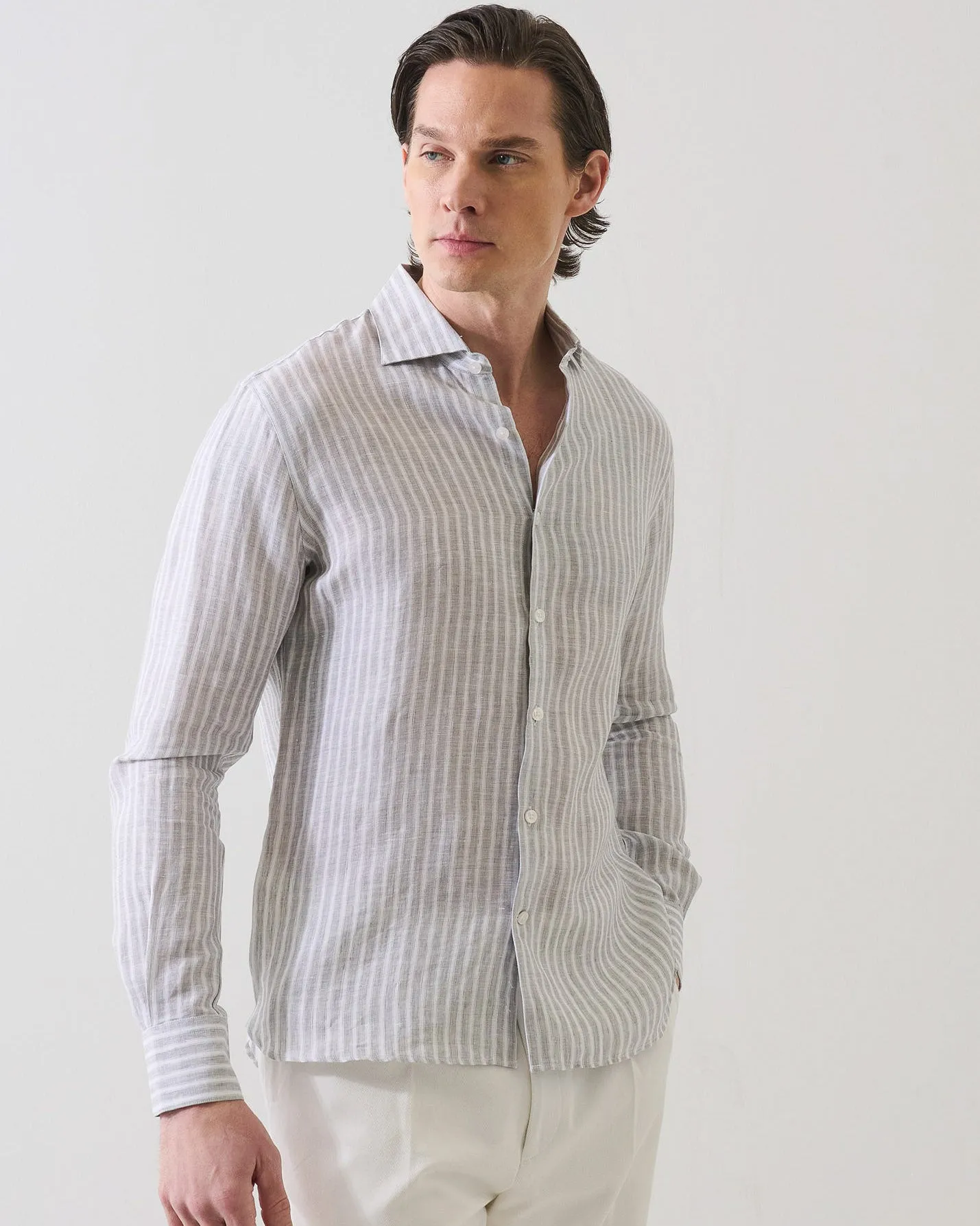 Striped Linen Shirt sold by TNT Fashion product image thumbnail 3