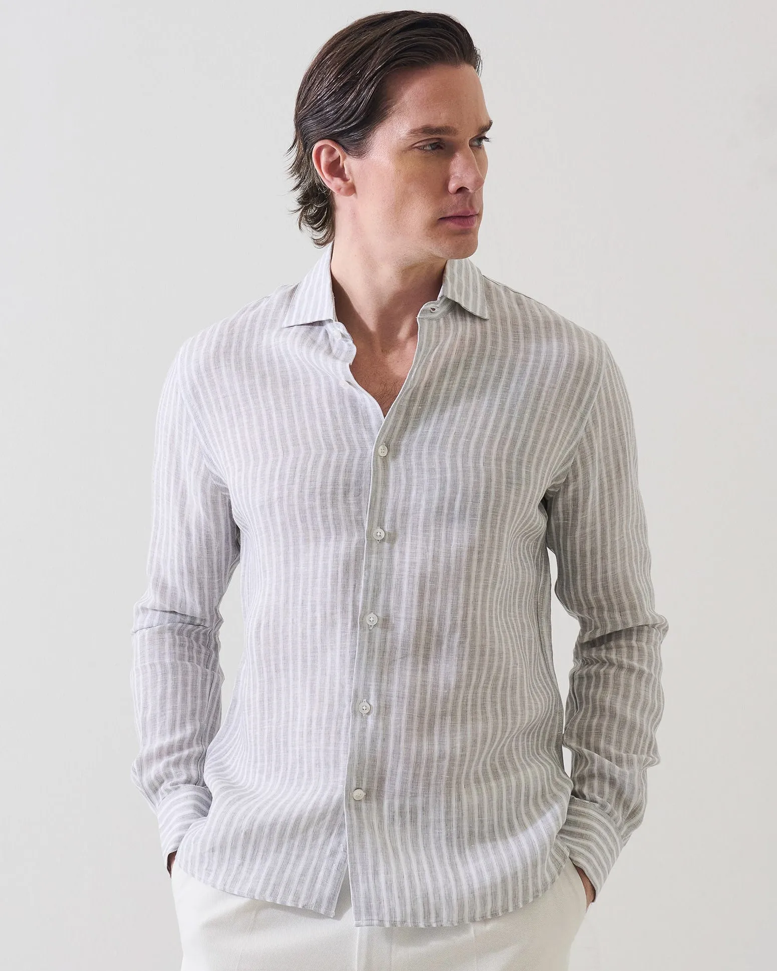 Striped Linen Shirt sold by TNT Fashion
