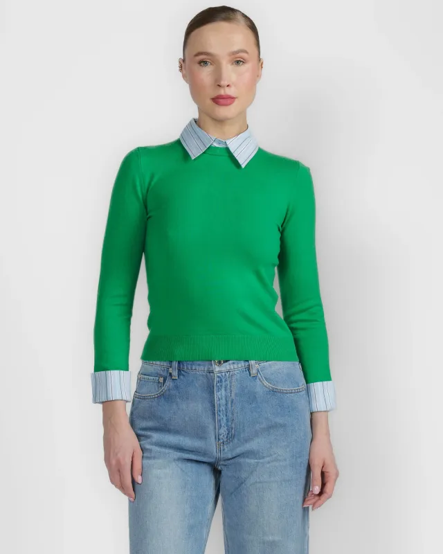Porla Collar Sweater made by Alice + Olivia
