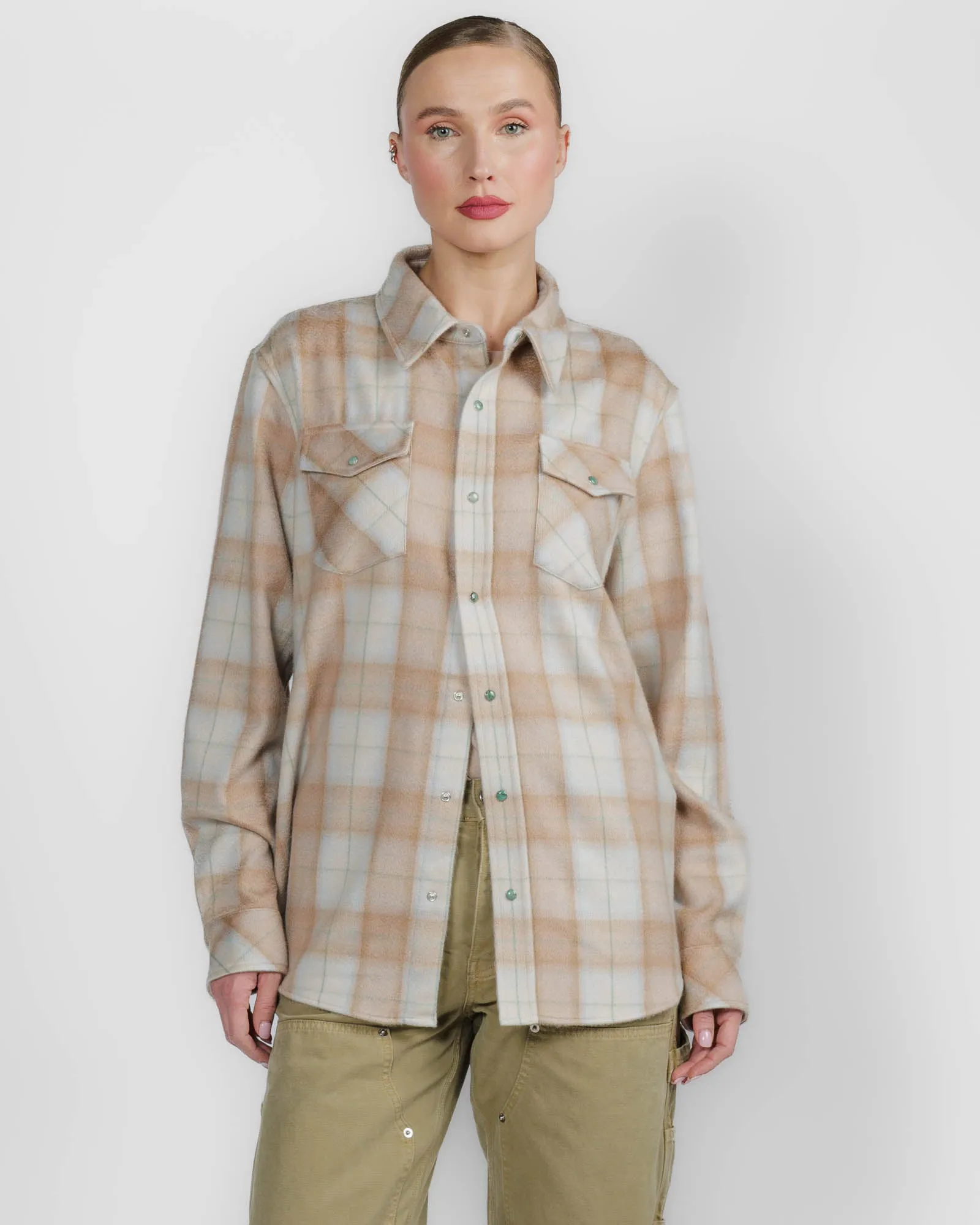 Champagne Tartan Shirt sold by TNT Fashion