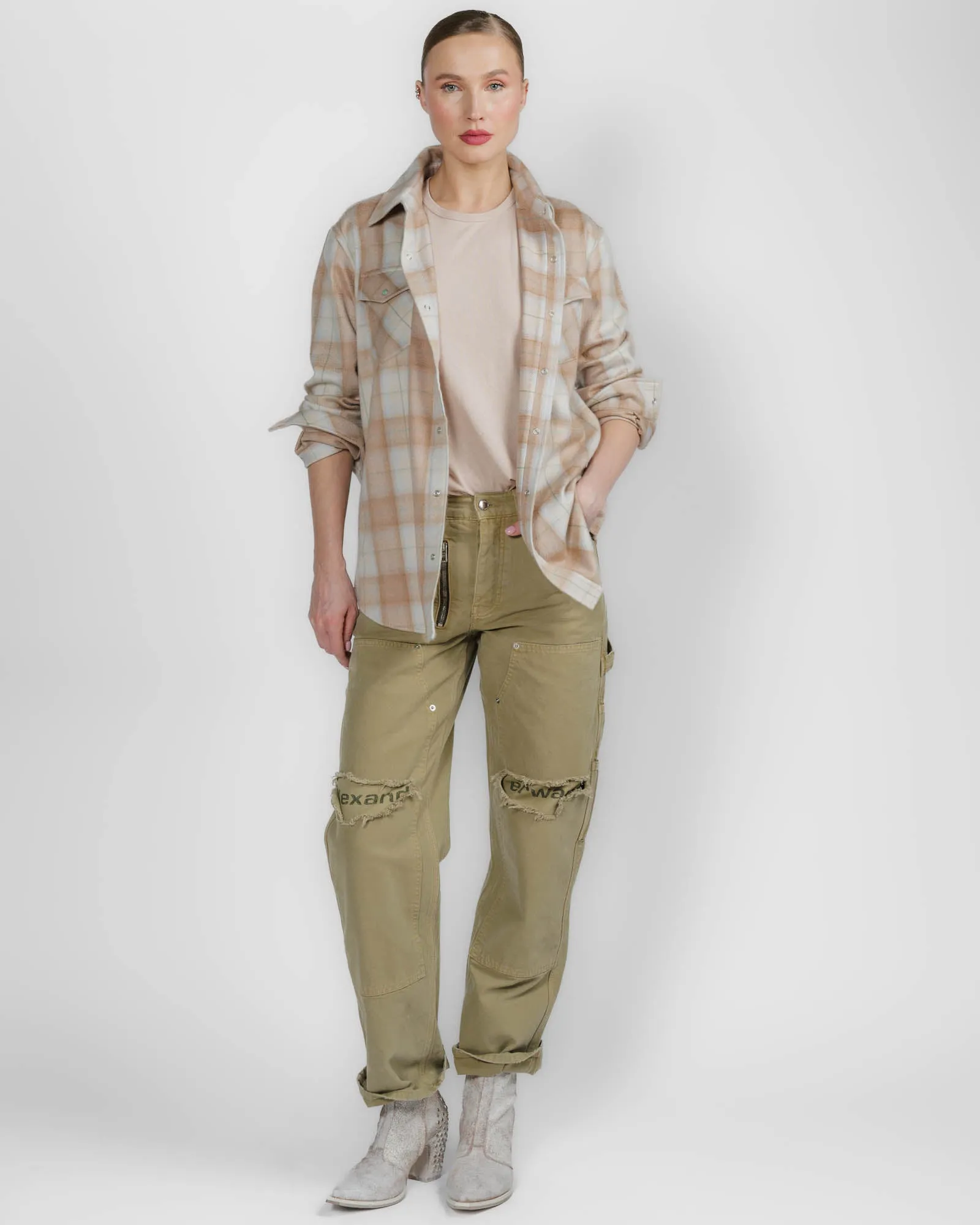 Champagne Tartan Shirt sold by TNT Fashion product image thumbnail 2