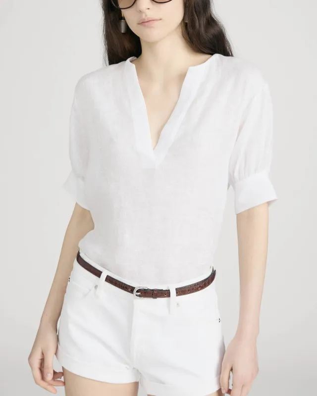 V-Neck Popover Top made by Frame Denim