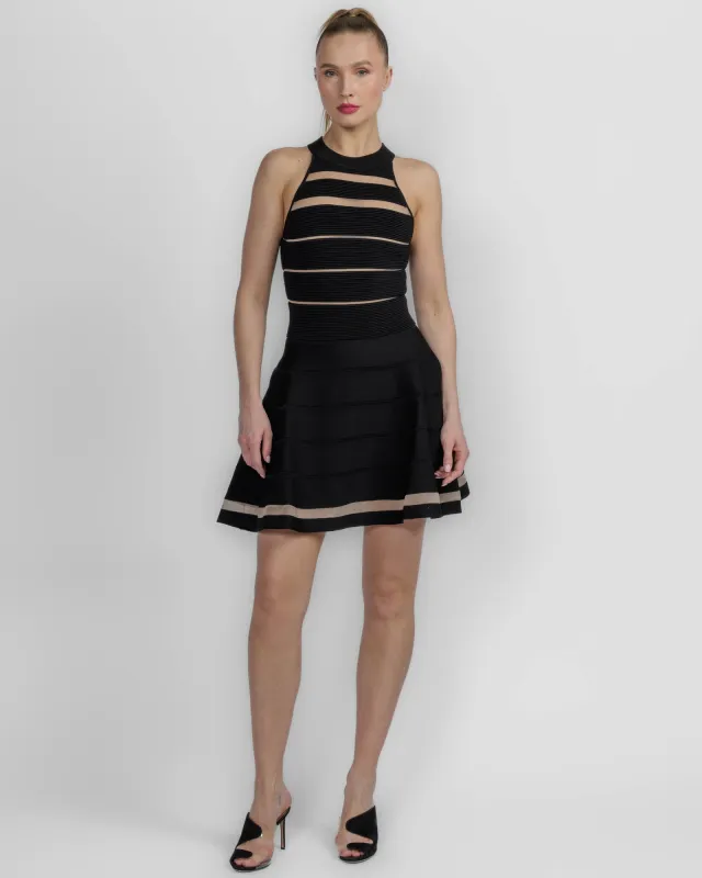 Stripe Flare Dress made by Balmain