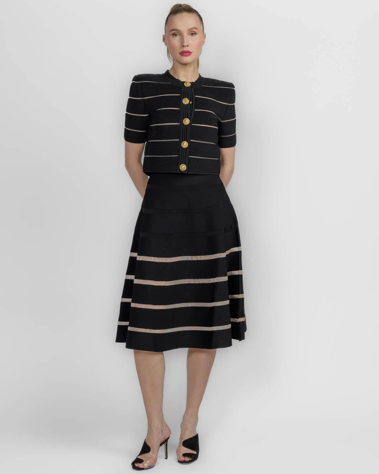Stripe Flare Skirt sold by TNT Fashion product image thumbnail 2