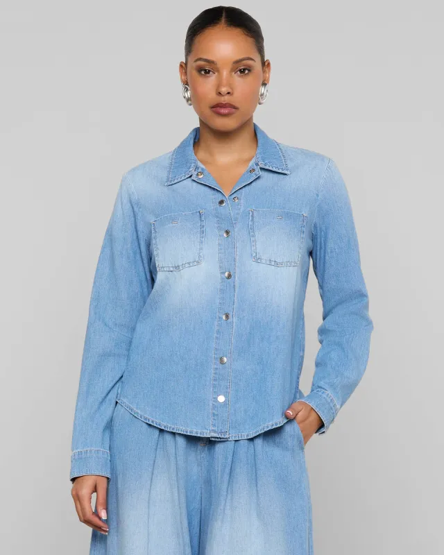 Isla Denim Shirt made by L'AGENCE