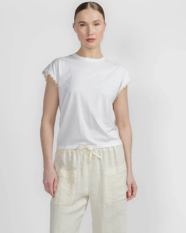Crochet Muscle T-Shirt made by Frame Denim