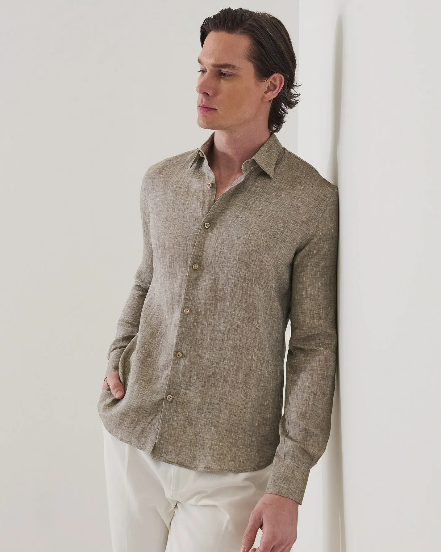 Linen Chambray Shirt sold by TNT Fashion product image thumbnail 3