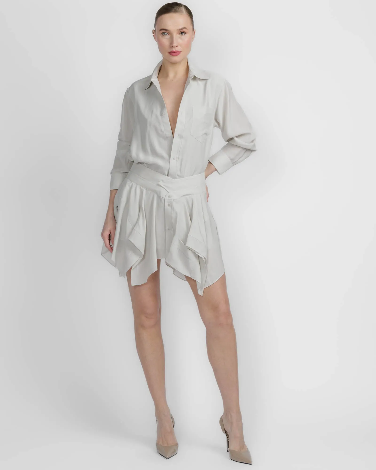 Cut Off Double Shirt Dress sold by TNT Fashion product image thumbnail 3