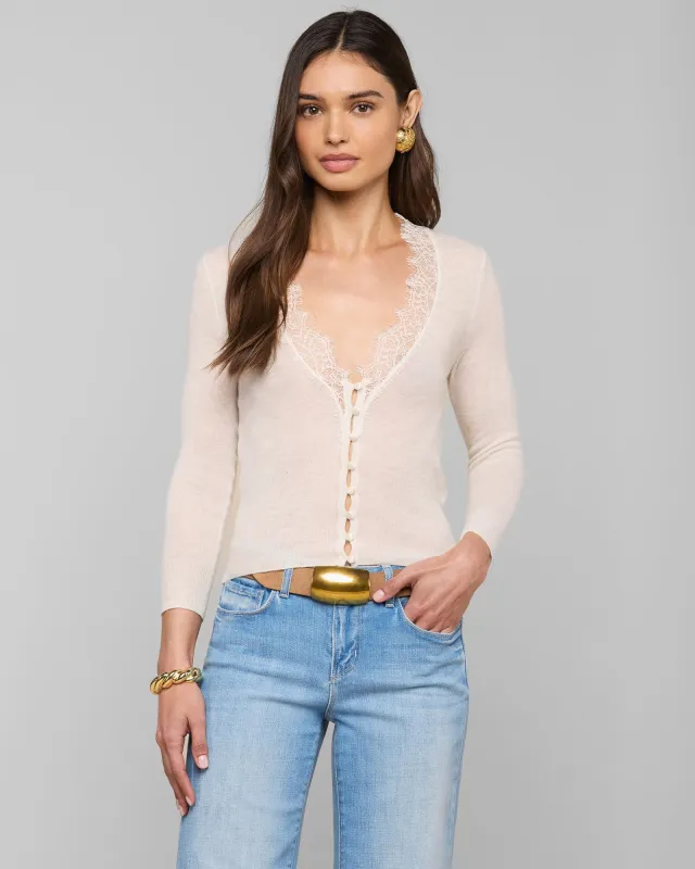 Eluna Lace Cardigan made by L'AGENCE