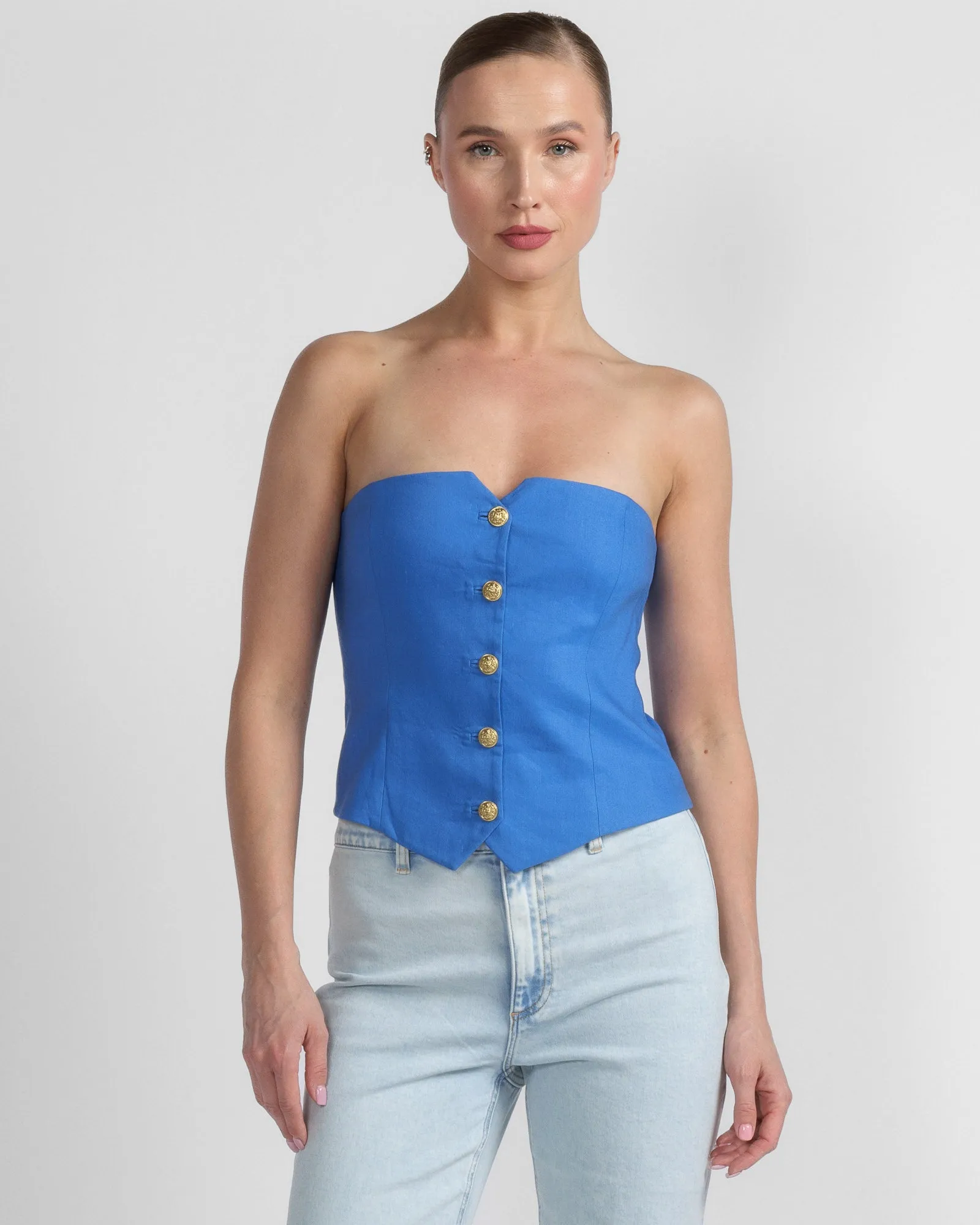 Kelcey Button Vest Top sold by TNT Fashion