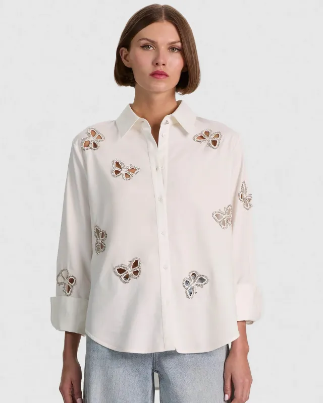 Finely Embellished Shirt made by Alice + Olivia