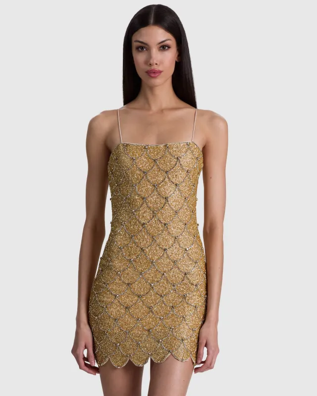 Nina Scallop Dress made by Alice + Olivia