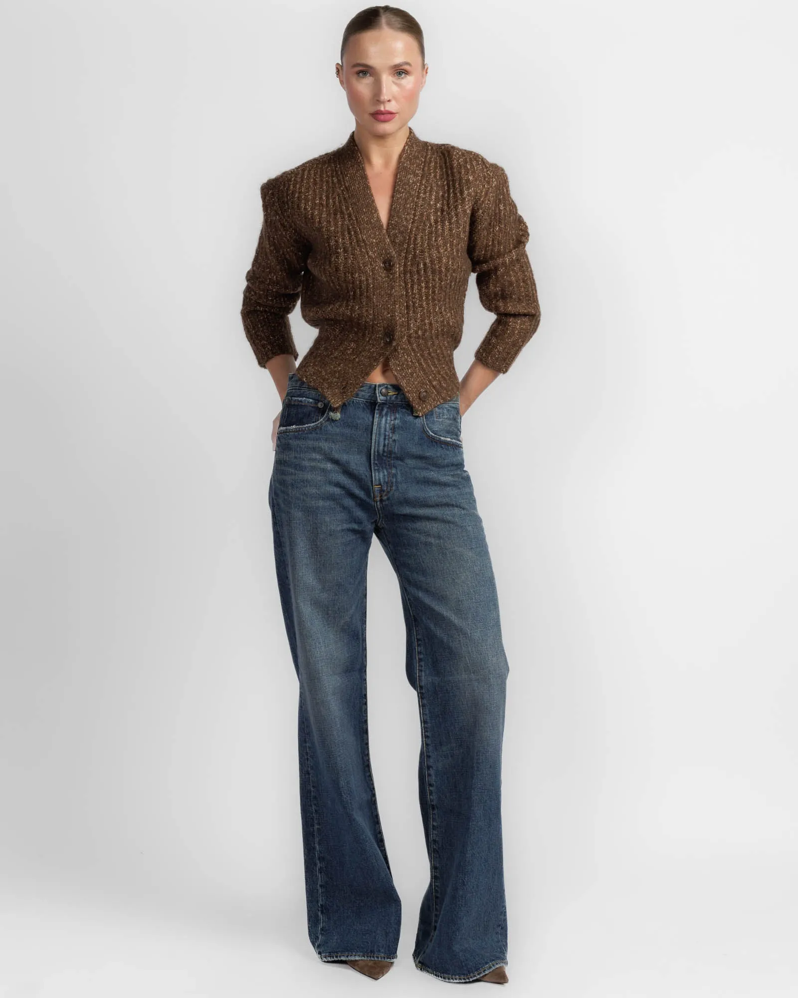 Split Hem Ribbed Cardigan sold by TNT Fashion product image thumbnail 2