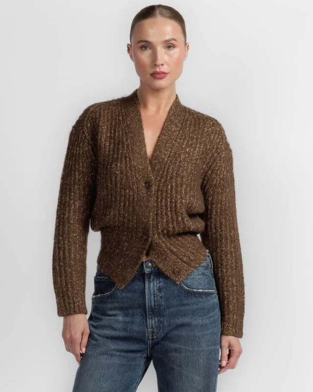 Split Hem Ribbed Cardigan made by R13