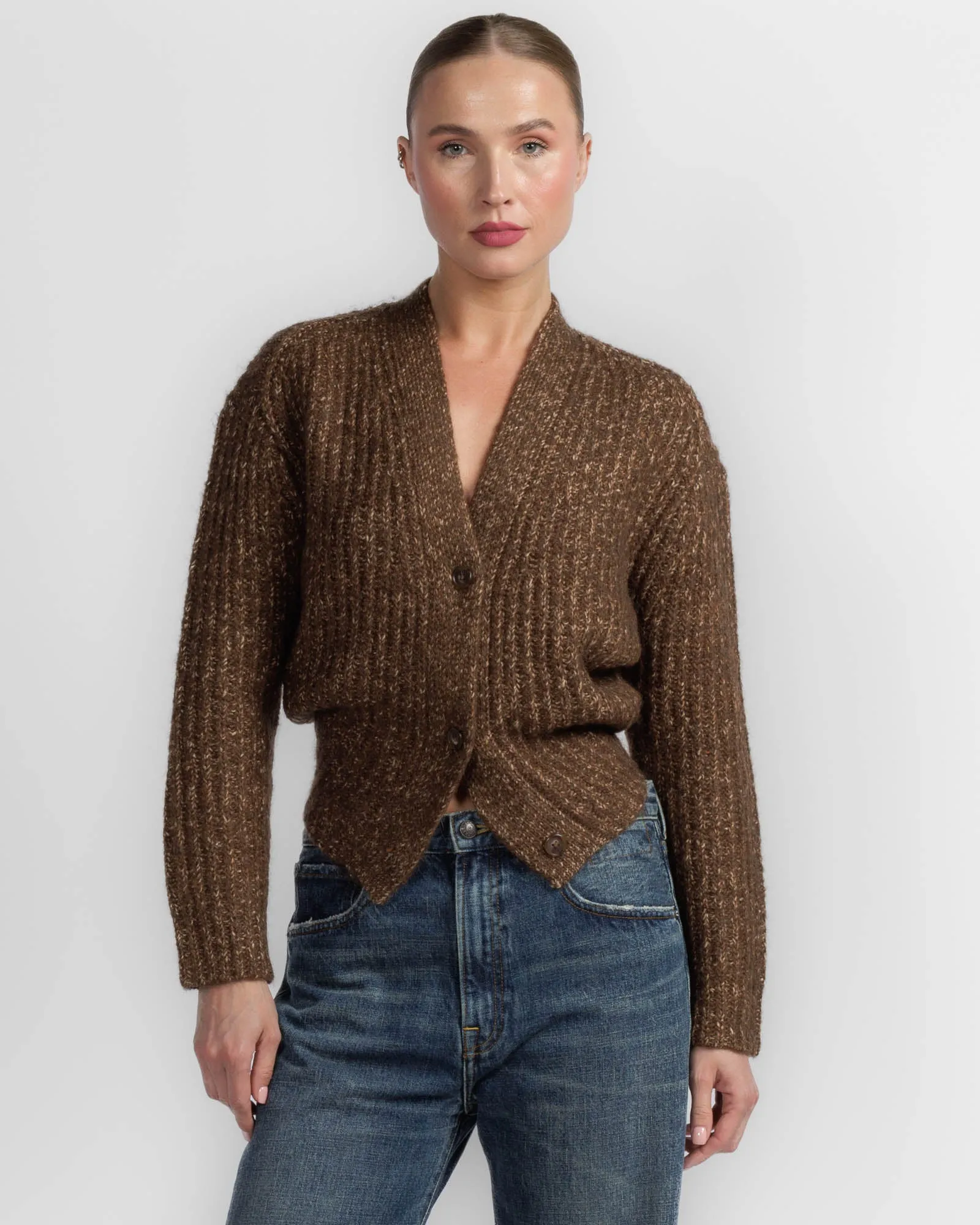 Split Hem Ribbed Cardigan sold by TNT Fashion