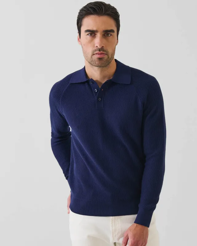 Rib Button Polo made by Patrick Assaraf