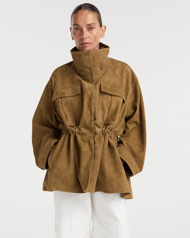 Sculptural Suede Jacket made by Rohe