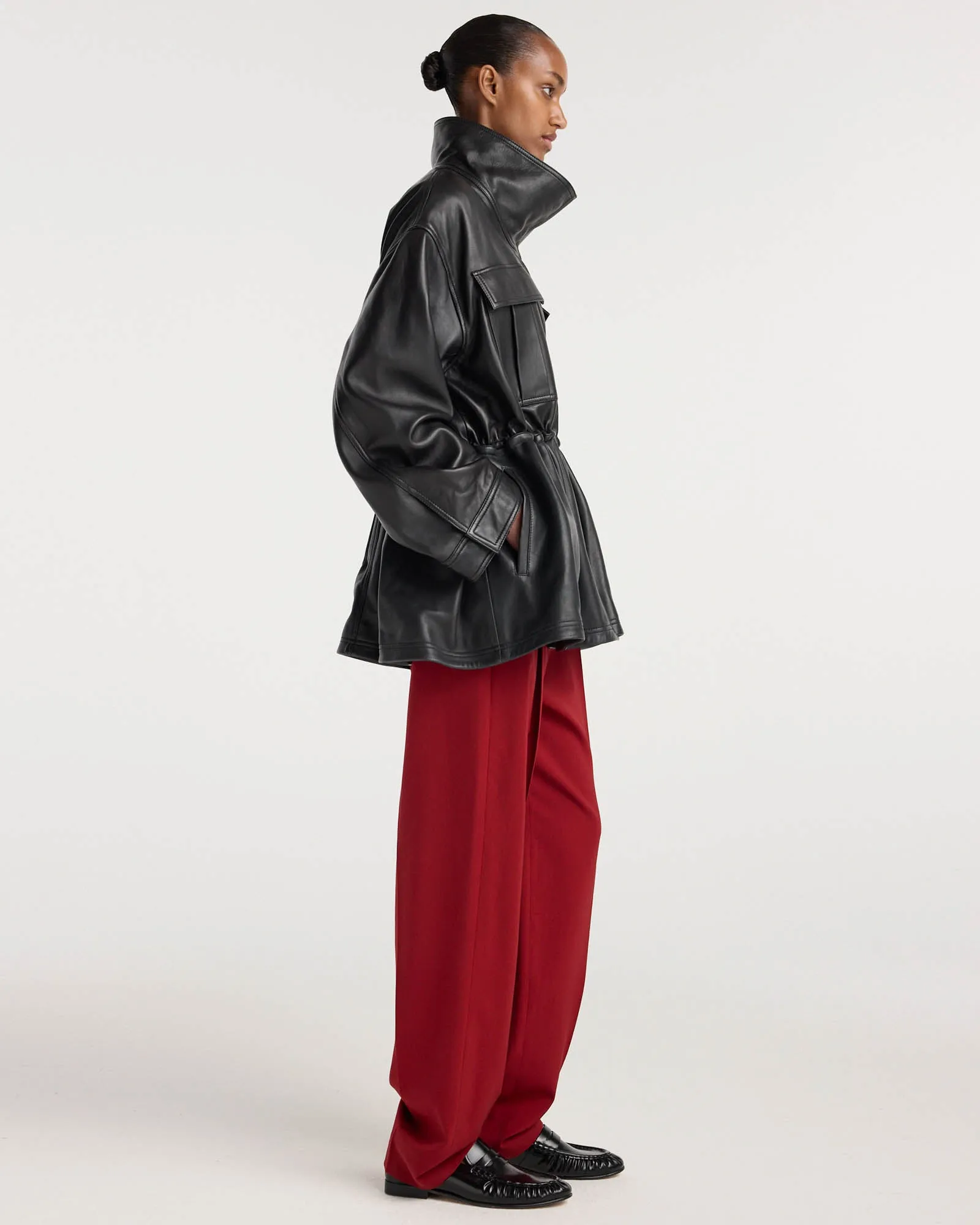 Sculptural Leather Jacket sold by TNT Fashion product image thumbnail 4