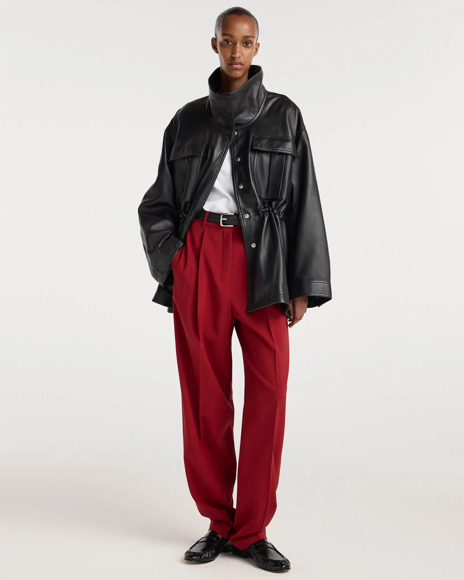 Sculptural Leather Jacket sold by TNT Fashion product image thumbnail 2