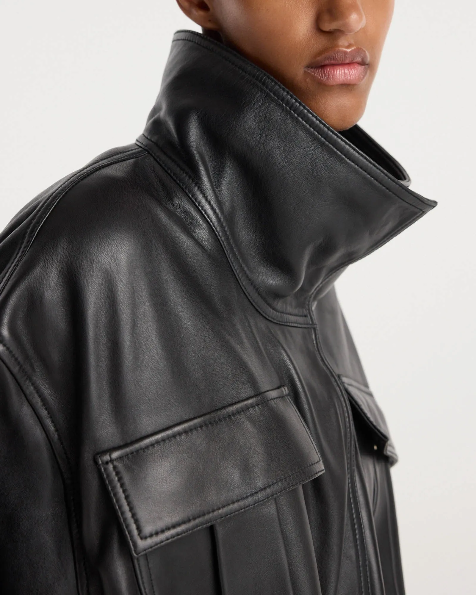 Sculptural Leather Jacket sold by TNT Fashion product image thumbnail 5