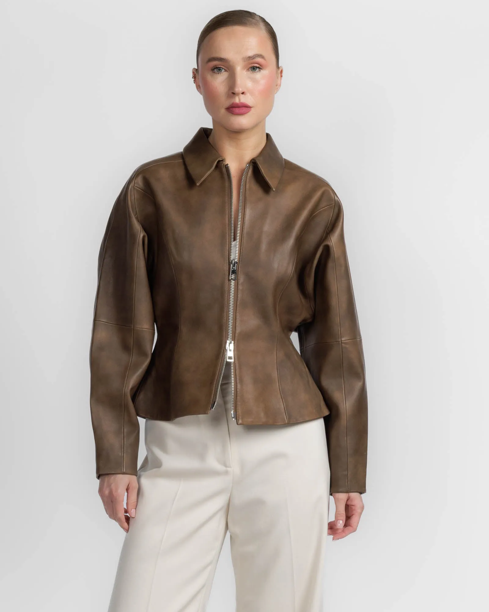 Fitted Leather Jacket sold by TNT Fashion product image thumbnail 3