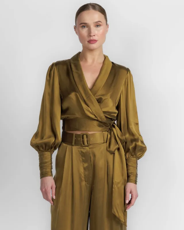 Silk Wrap Top made by Zimmermann