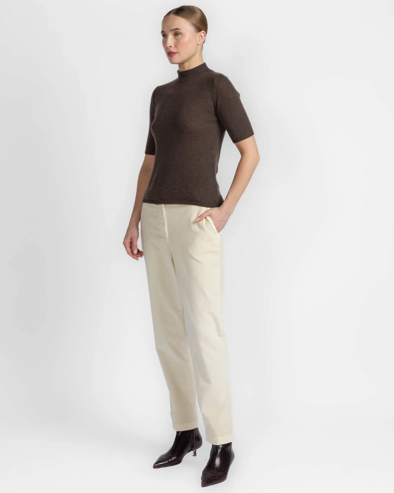 Mock Neck Short Sleeve Sweater sold by TNT Fashion product image thumbnail 4