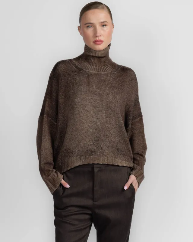Paint High Neck Sweater made by Avant Toi