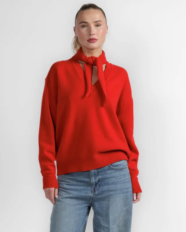 Long Sleeve Foulard Knit Top made by Plan C