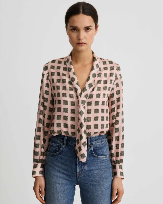 V-Necktie Blouse made by Smythe