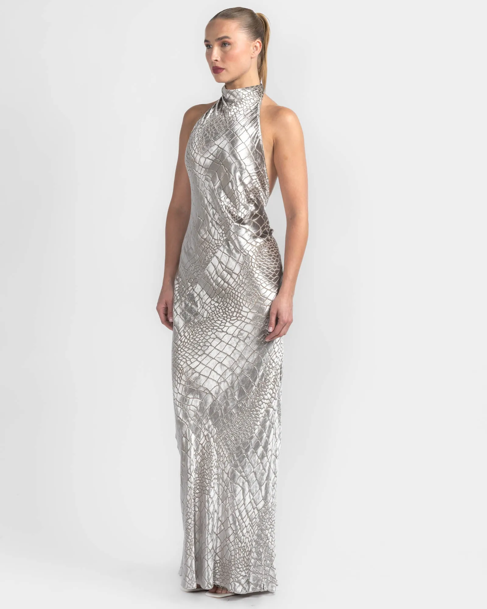 Halter Bias Gown sold by TNT Fashion product image thumbnail 4
