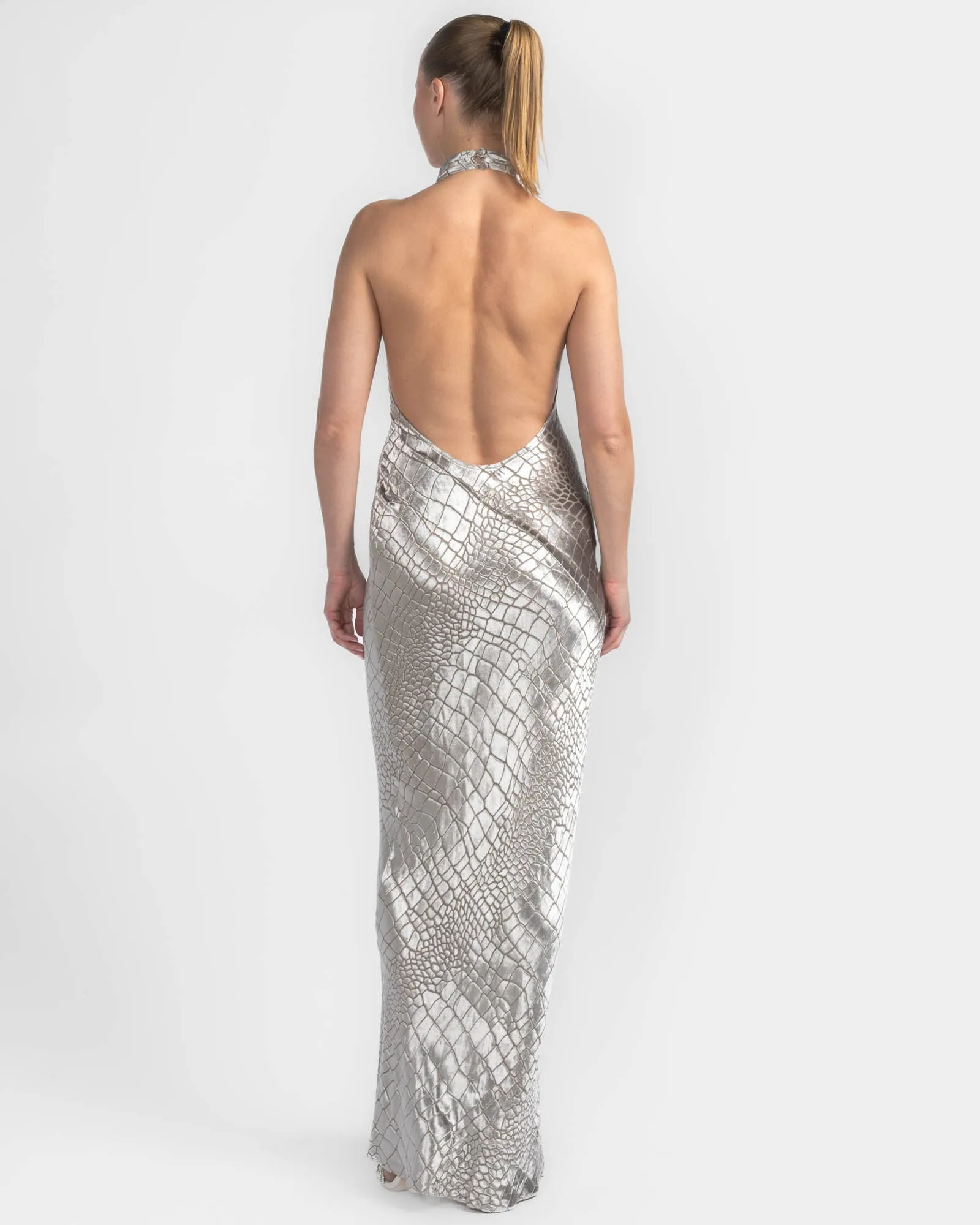 Halter Bias Gown sold by TNT Fashion product image thumbnail 2