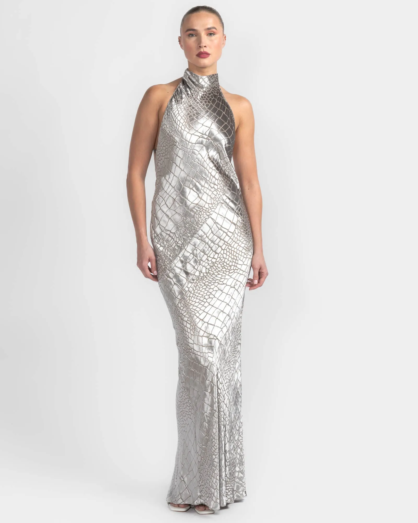 Halter Bias Gown sold by TNT Fashion