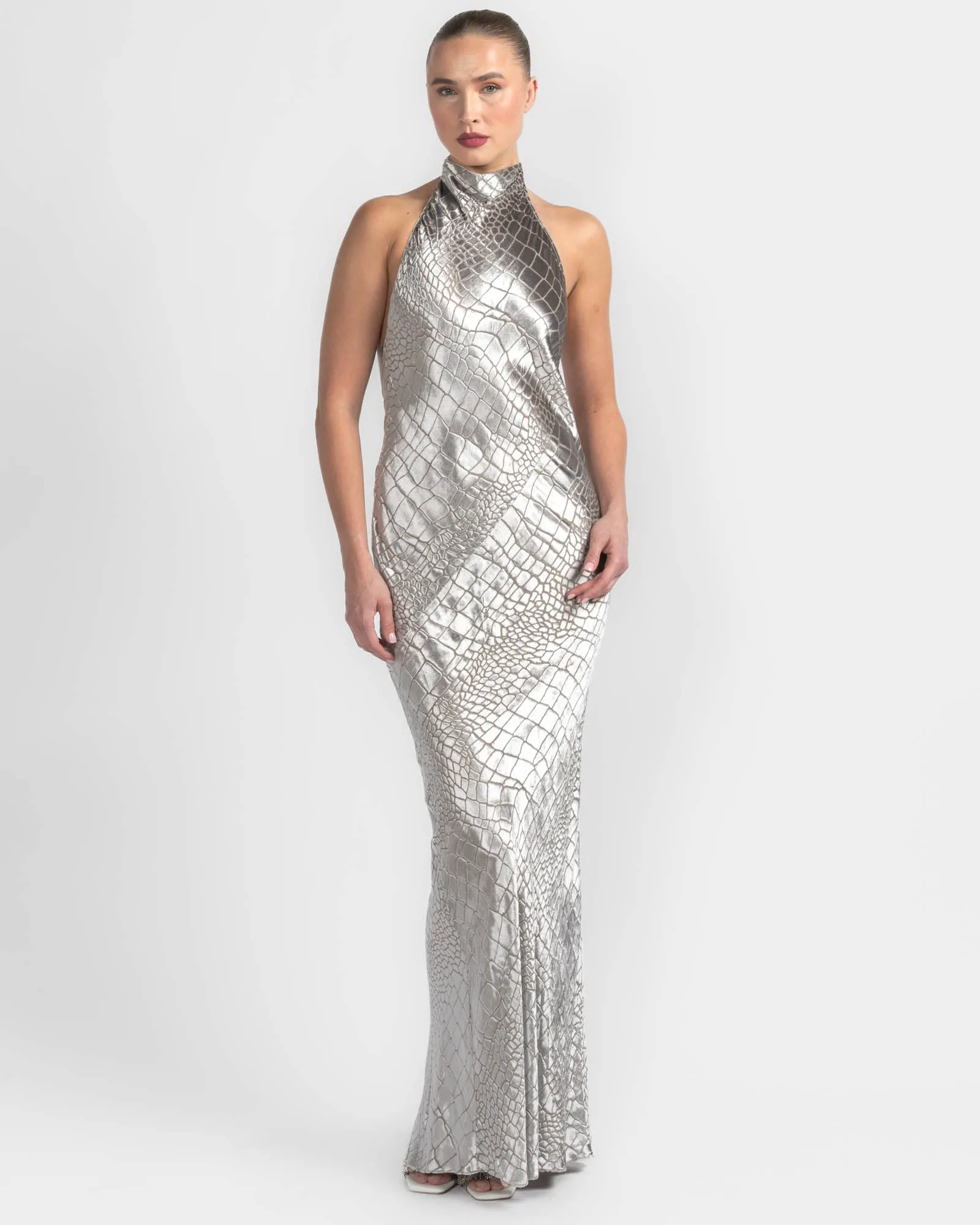 Halter Bias Gown sold by TNT Fashion product image thumbnail 3