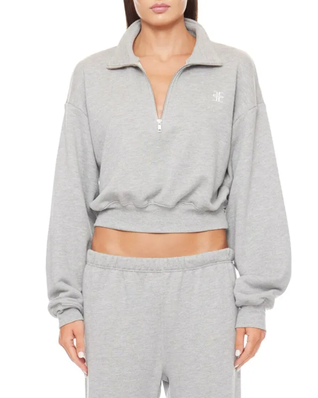 Crop Half-Zip Sweatshirt sold by TNT Fashion