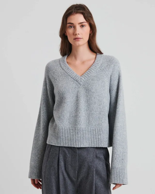 Crop V-Neck Sweater sold by TNT Fashion