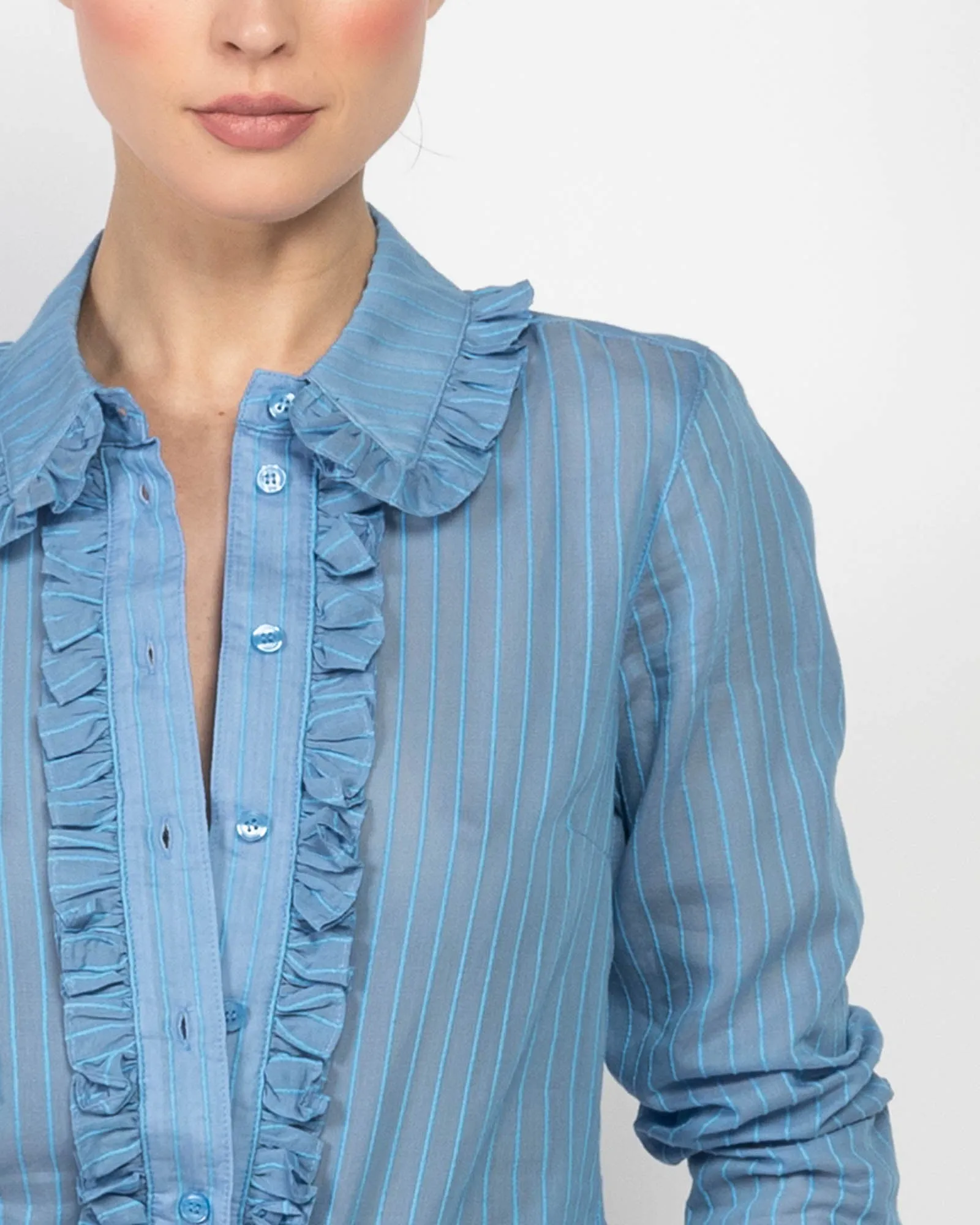 Ruffle Trim Shirt sold by TNT Fashion product image thumbnail 5