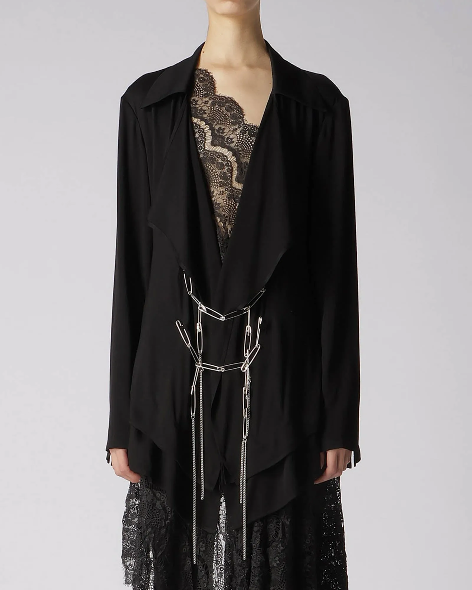 Drape Jacket With Pins sold by TNT Fashion