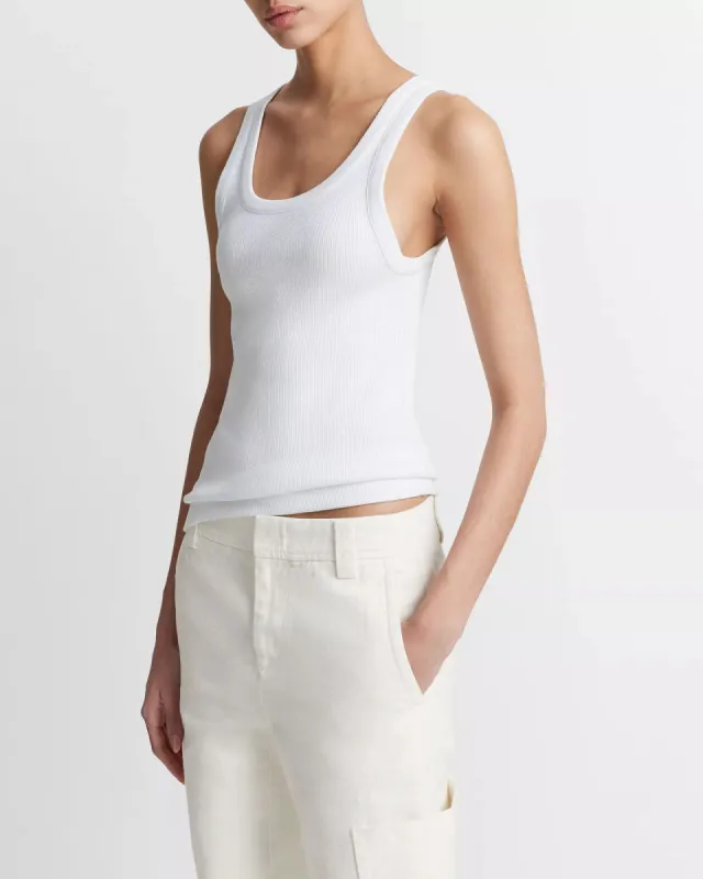 Ribbed Scoop Neck Tank sold by TNT Fashion