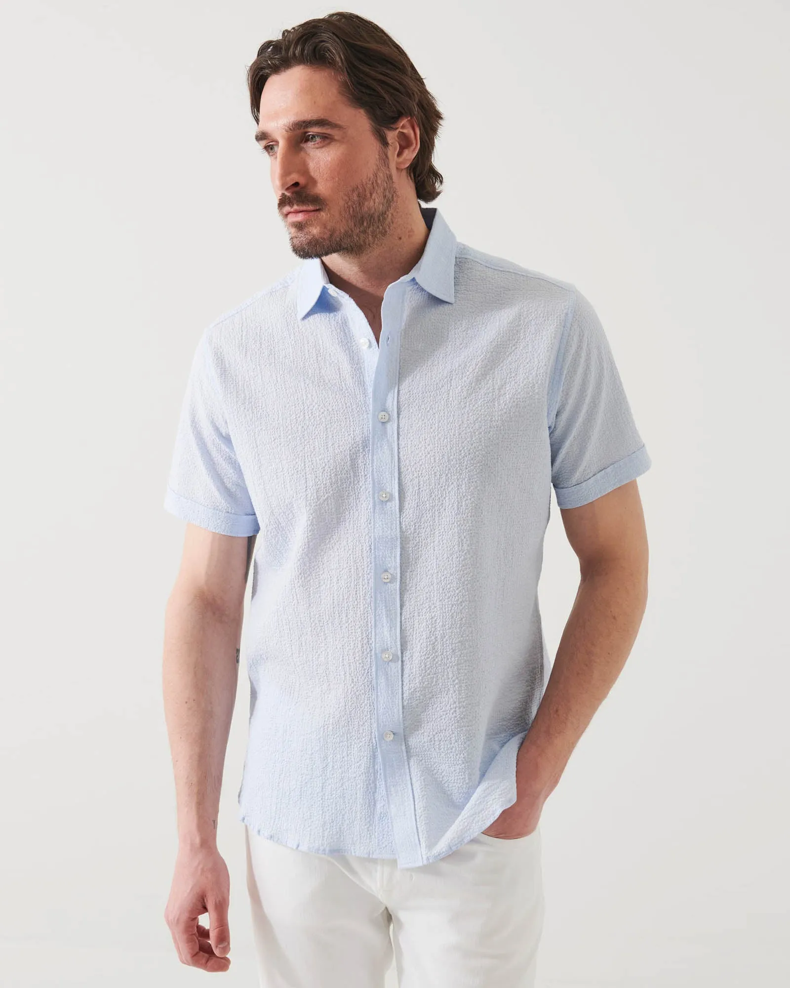 Seersucker Shirt sold by TNT Fashion product image thumbnail 2