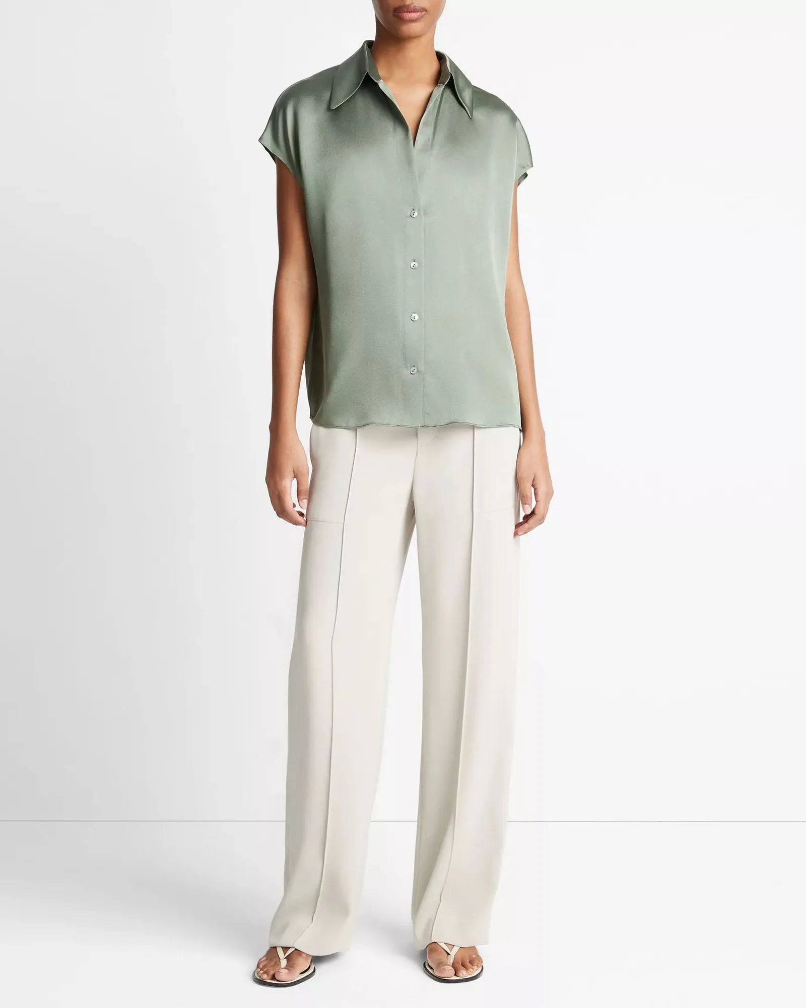 Cap Sleeve Ruched Blouse sold by TNT Fashion product image thumbnail 2
