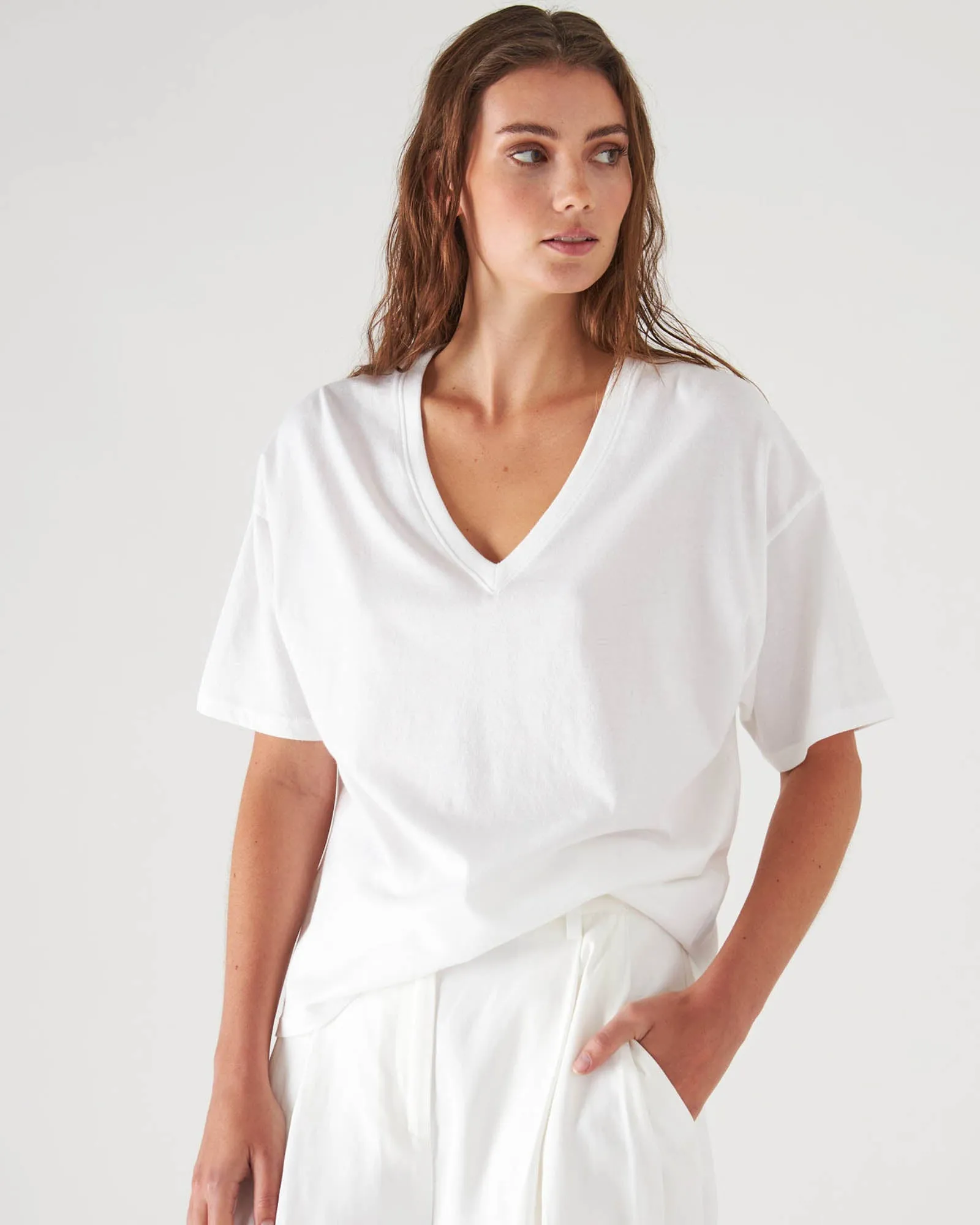 Oversized V-Neck T-Shirt sold by TNT Fashion product image thumbnail 3