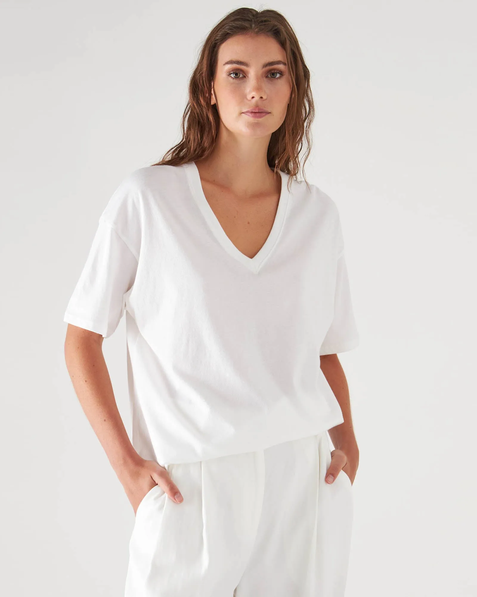Oversized V-Neck T-Shirt sold by TNT Fashion product image thumbnail 2
