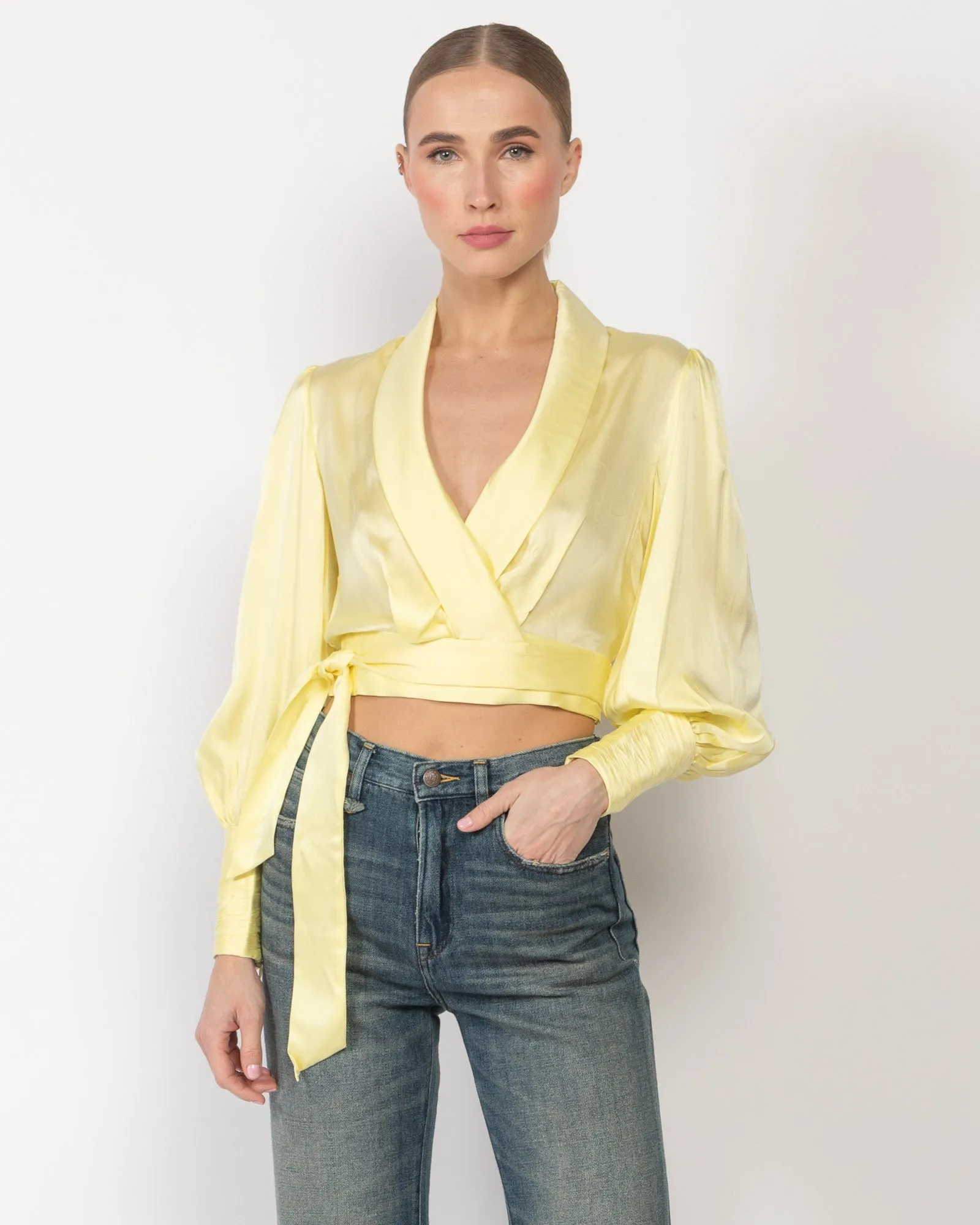Silk Wrap Top sold by TNT Fashion